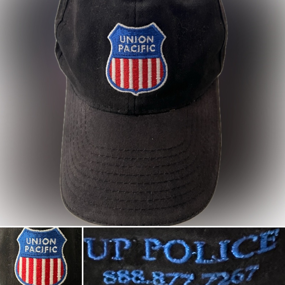 🛤️🚂Embroidered Union Pacific Police Adult Hat | 888-877-7267 | Velcro Closure